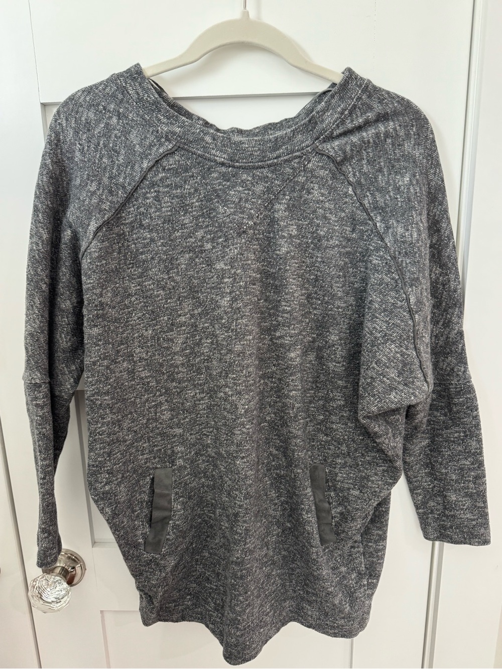 Zara Trafaluc Gray Marled Oversized Sweatshirt size S